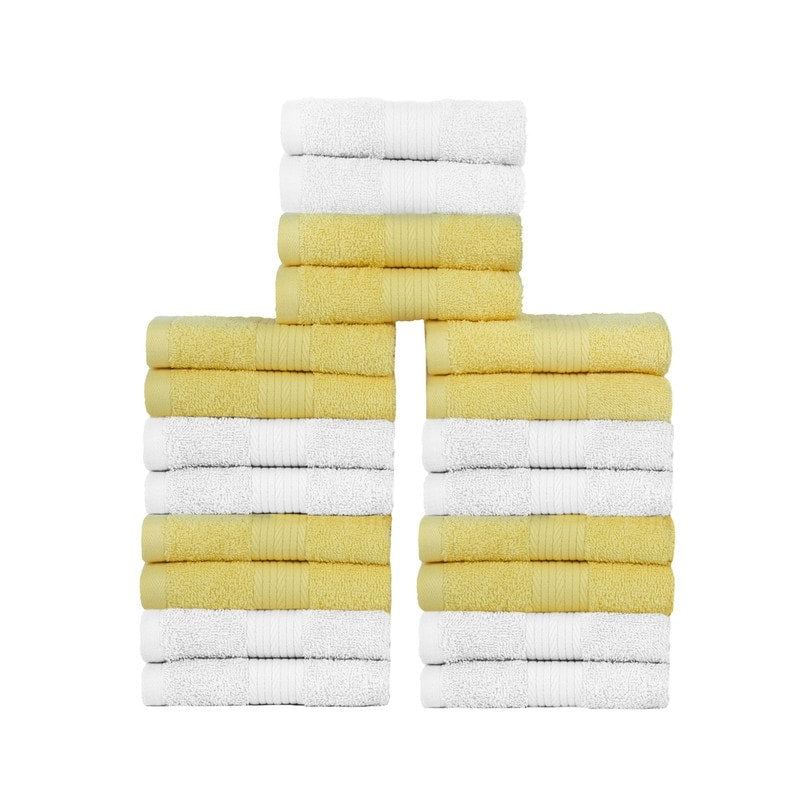 Lingettes de toilette en coton 600 g/m², couleurs assorties, 30 x 30 cm, par Ample Decor - Lot de 20
