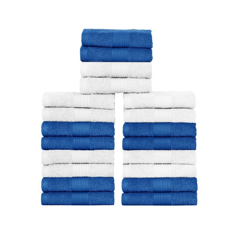Lingettes de toilette en coton 600 g/m², couleurs assorties, 30 x 30 cm, par Ample Decor - Lot de 20