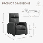 Fauteuil inclinable Andrea avec lumières LED et massage chauffant