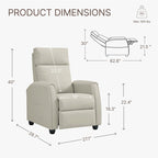 Fauteuil inclinable Andrea avec lumières LED et massage chauffant