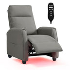 Fauteuil inclinable Andrea avec lumières LED et massage chauffant