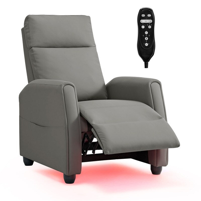 Fauteuil inclinable Andrea avec lumières LED et massage chauffant