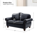 Canapé transitionnel Angel en cuir véritable avec dossier capitonné par HULALA HOME