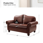 Canapé transitionnel Angel en cuir véritable avec dossier capitonné par HULALA HOME