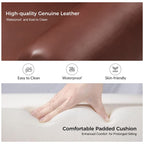 Canapé transitionnel Angel en cuir véritable avec dossier capitonné par HULALA HOME