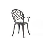 Christopher Knight Home Angeles Ensemble de bistrot d'extérieur en aluminium moulé avec seau à glace intégré