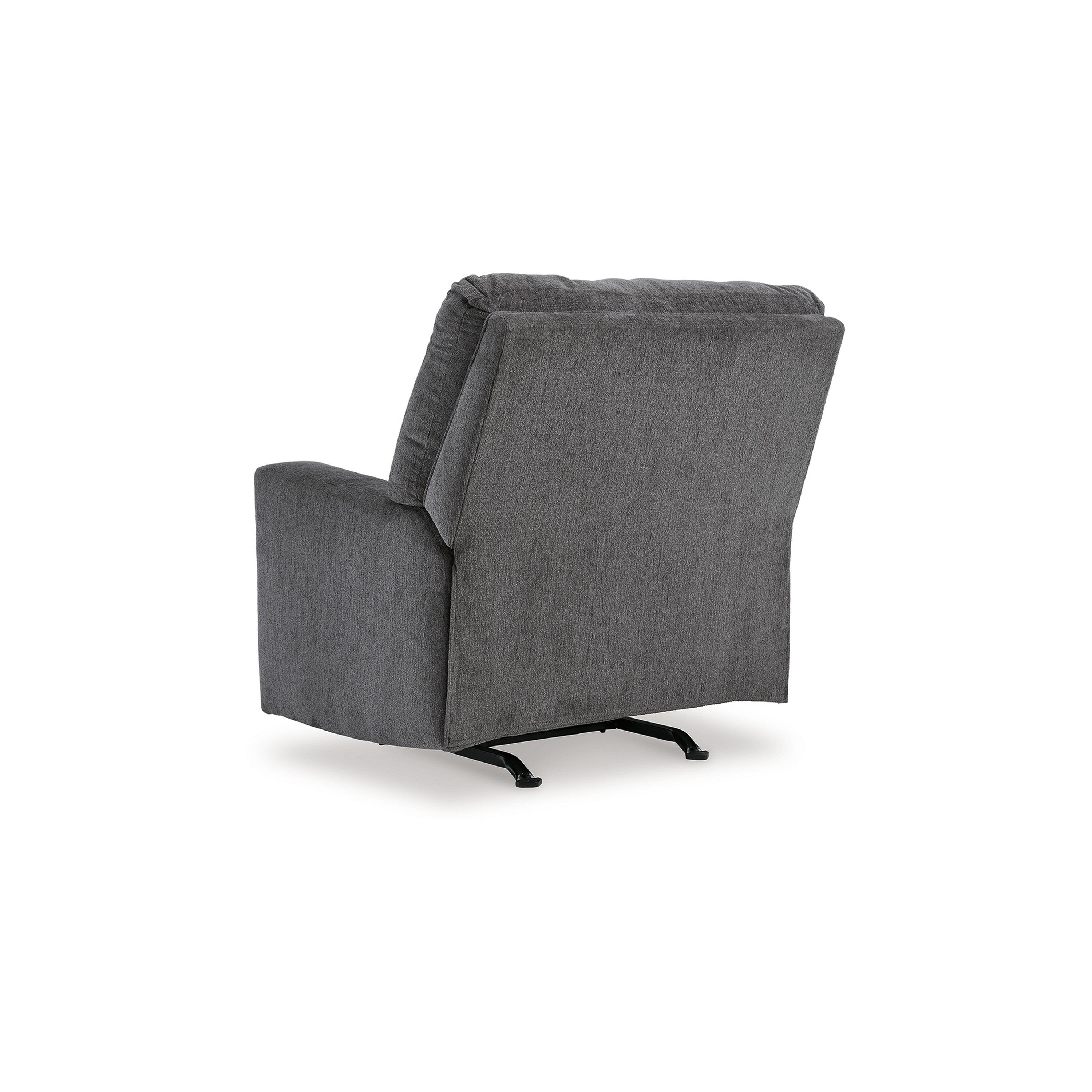 Fauteuil inclinable à bascule manuel Anise, languette de traction, polyester gris étain