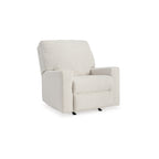 Fauteuil inclinable à bascule manuel Anise, languette de traction, polyester blanc neige