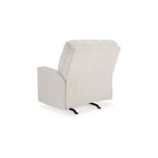 Fauteuil inclinable à bascule manuel Anise, languette de traction, polyester blanc neige