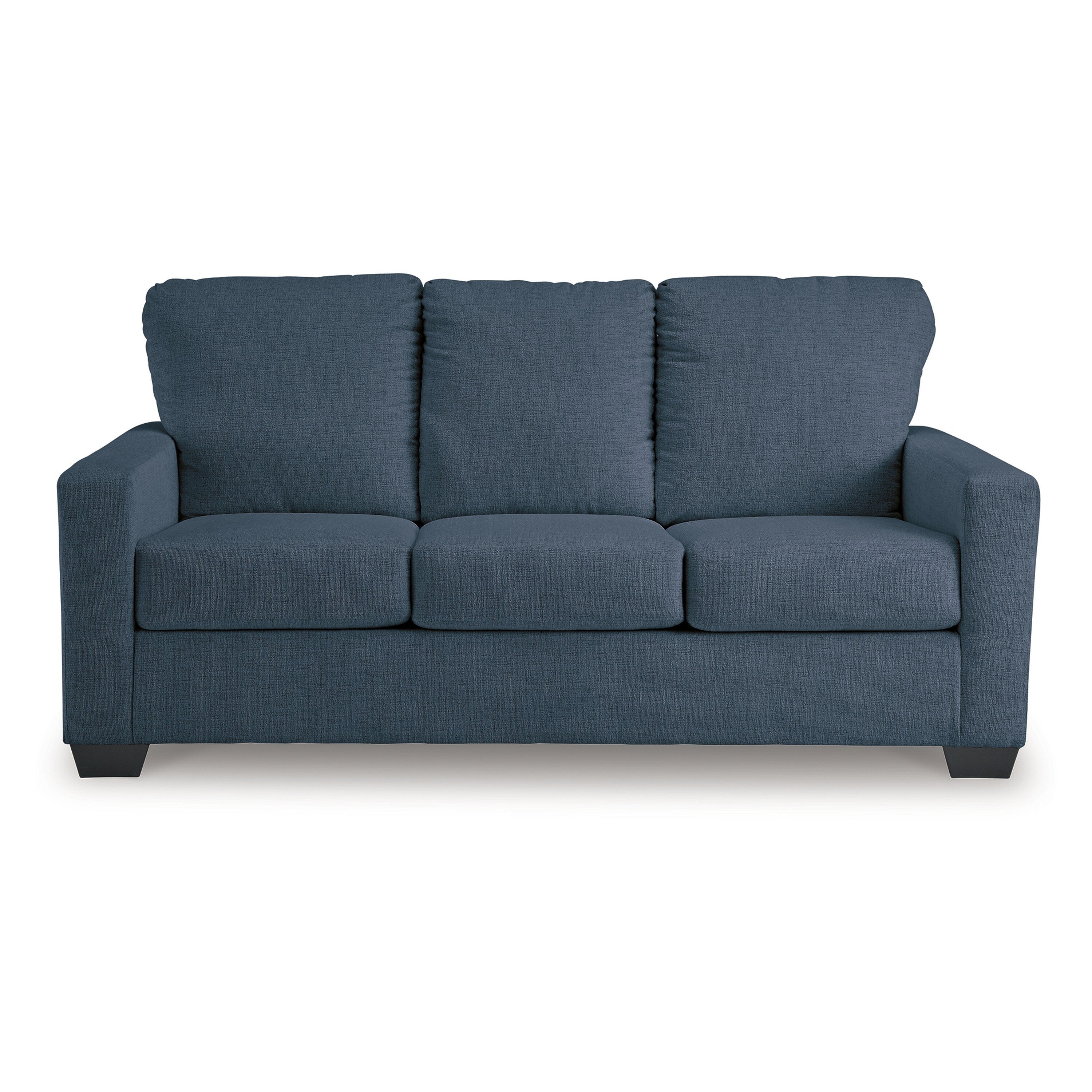 Canapé-lit Anise avec lit gigogne double, polyester bleu marine