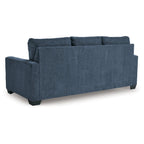 Canapé-lit Anise avec lit gigogne Queen Size, polyester bleu marine