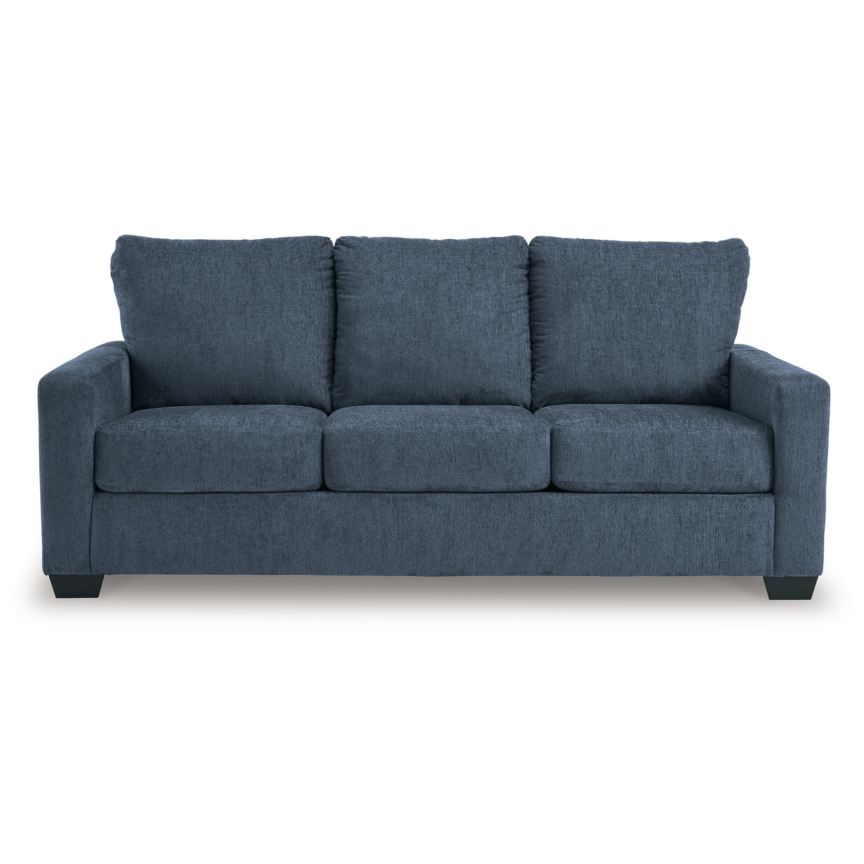 Canapé-lit Anise avec lit gigogne Queen Size, polyester bleu marine
