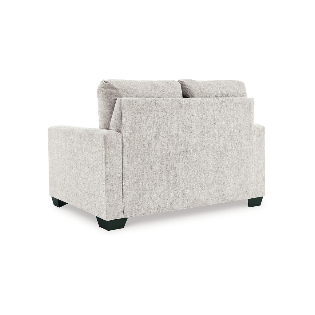 Canapé-lit Anise avec lit gigogne simple, polyester blanc neige