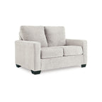 Canapé-lit Anise avec lit gigogne simple, polyester blanc neige