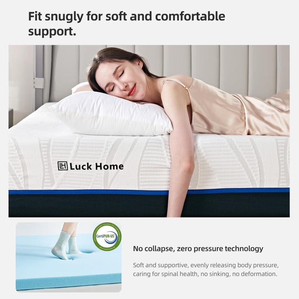 Matelas antibactérien en tissu tricoté avec mousse à mémoire de forme et gel 10