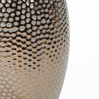 Grand vase en terre cuite à fossettes dorées antiques (simple)