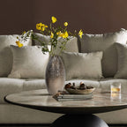 Grand vase en terre cuite à fossettes dorées antiques (simple)