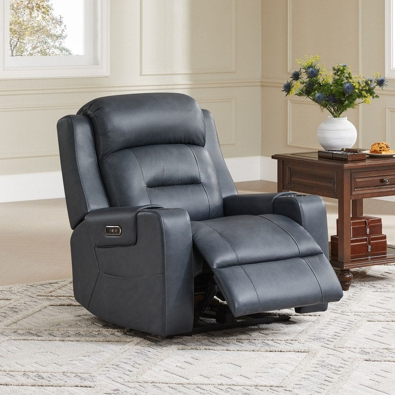 Fauteuil inclinable Anya Power en cuir véritable, inclinable à plat