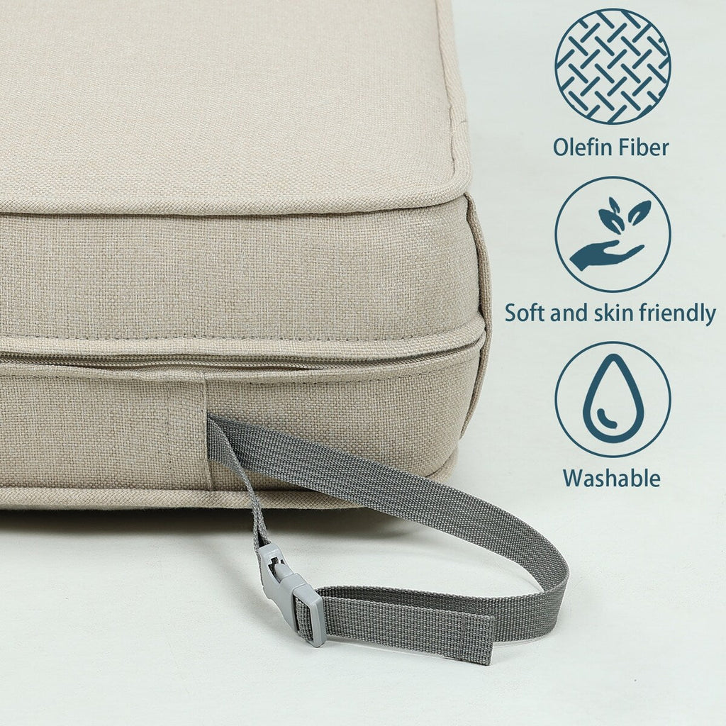 Ensemble de 2 coussins de siège profonds pour meubles de patio d'extérieur Aoodor 24 x 24