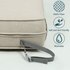 Ensemble de 2 coussins de siège profonds pour meubles de patio d'extérieur Aoodor 24 x 24