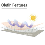 Ensemble de 2 coussins de siège profonds pour meubles de patio d'extérieur Aoodor 24 x 24