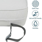 Ensemble de 2 coussins de siège profonds pour meubles de patio d'extérieur Aoodor 24 x 24