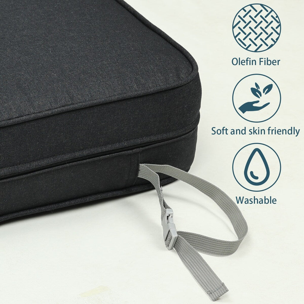 Ensemble de 2 coussins de siège profonds pour meubles de patio d'extérieur Aoodor 24 x 24