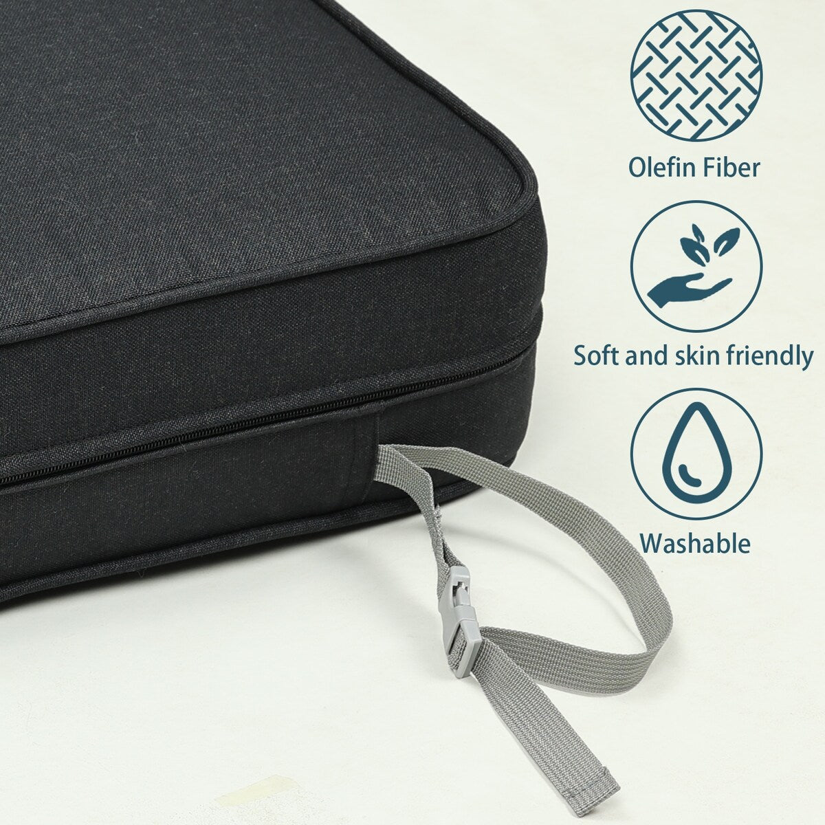 Ensemble de 2 coussins de siège profonds pour meubles de patio d'extérieur Aoodor 24 x 24