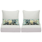 Ensemble de 2 coussins de siège profonds pour meubles de patio d'extérieur Aoodor 24 x 24