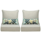 Ensemble de 2 coussins de siège profonds pour meubles de patio d'extérieur Aoodor 24 x 24