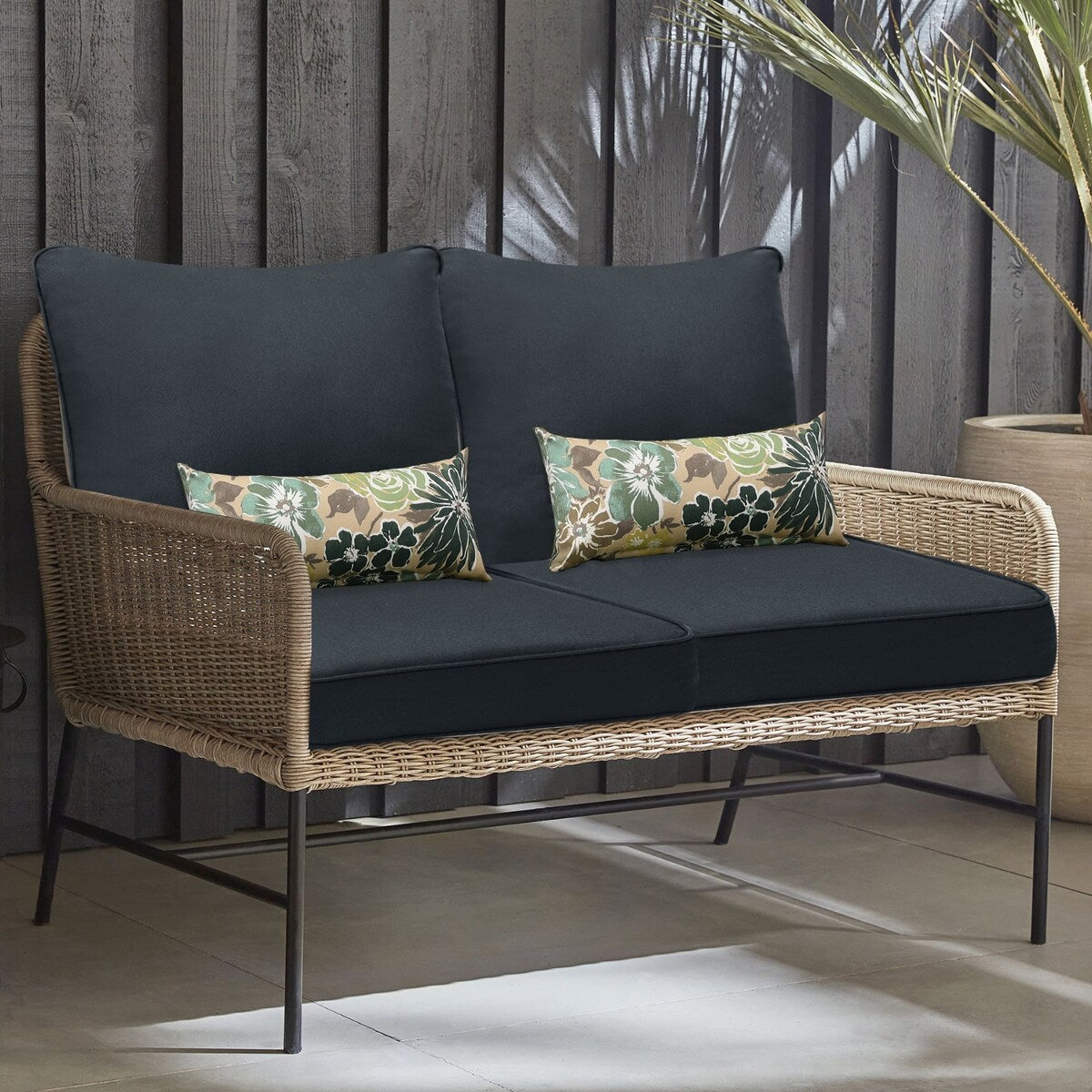 Ensemble de 2 coussins de siège profonds pour meubles de patio d'extérieur Aoodor 24 x 24