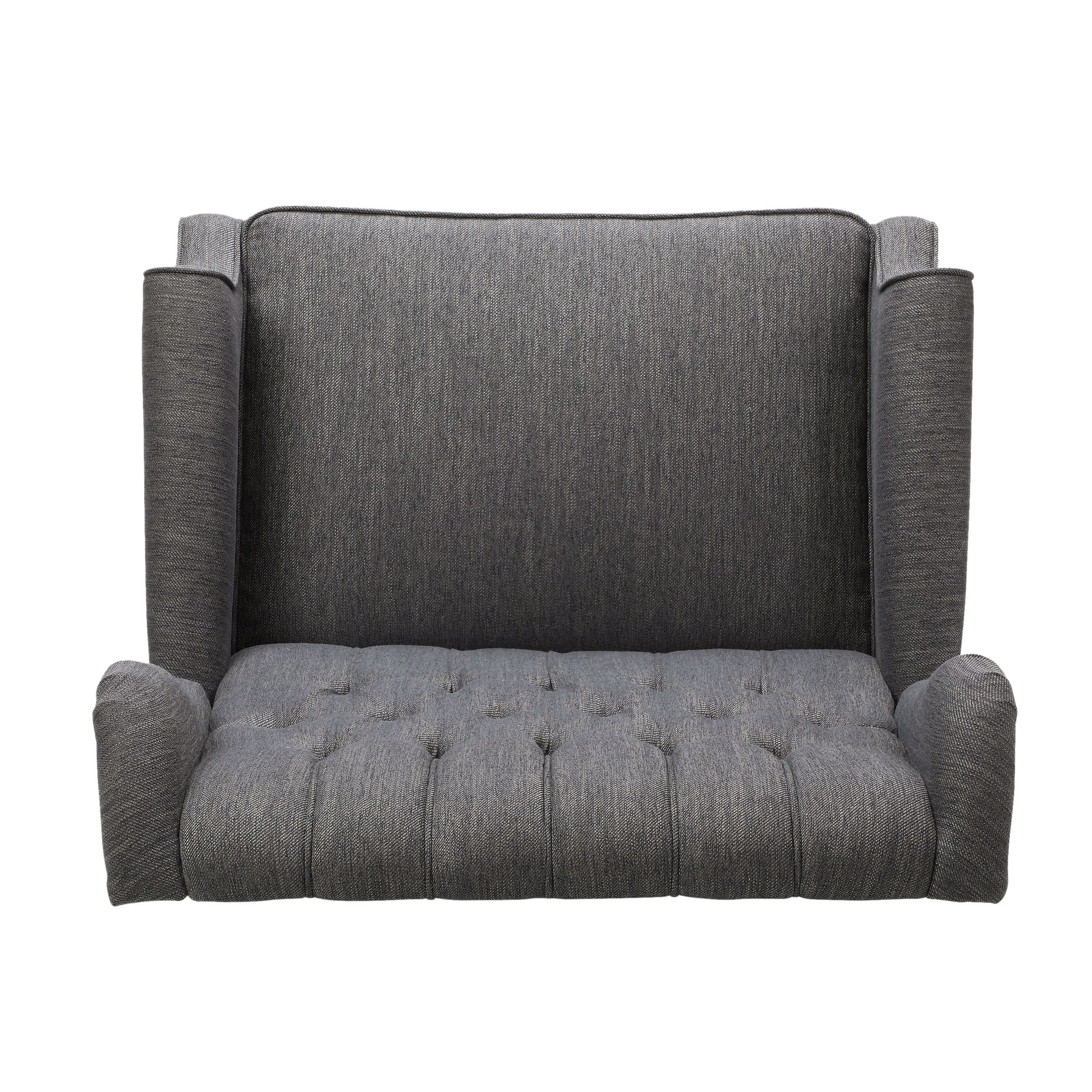 Fauteuil inclinable capitonné surdimensionné Apaloosa en tissu à oreilles par Christopher Knight Home