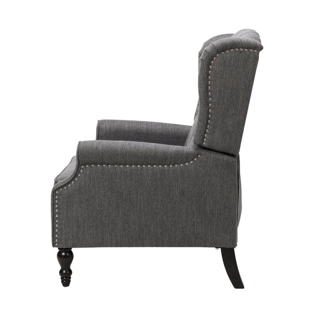 Fauteuil inclinable capitonné surdimensionné Apaloosa en tissu à oreilles par Christopher Knight Home