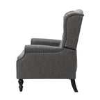 Fauteuil inclinable capitonné surdimensionné Apaloosa en tissu à oreilles par Christopher Knight Home
