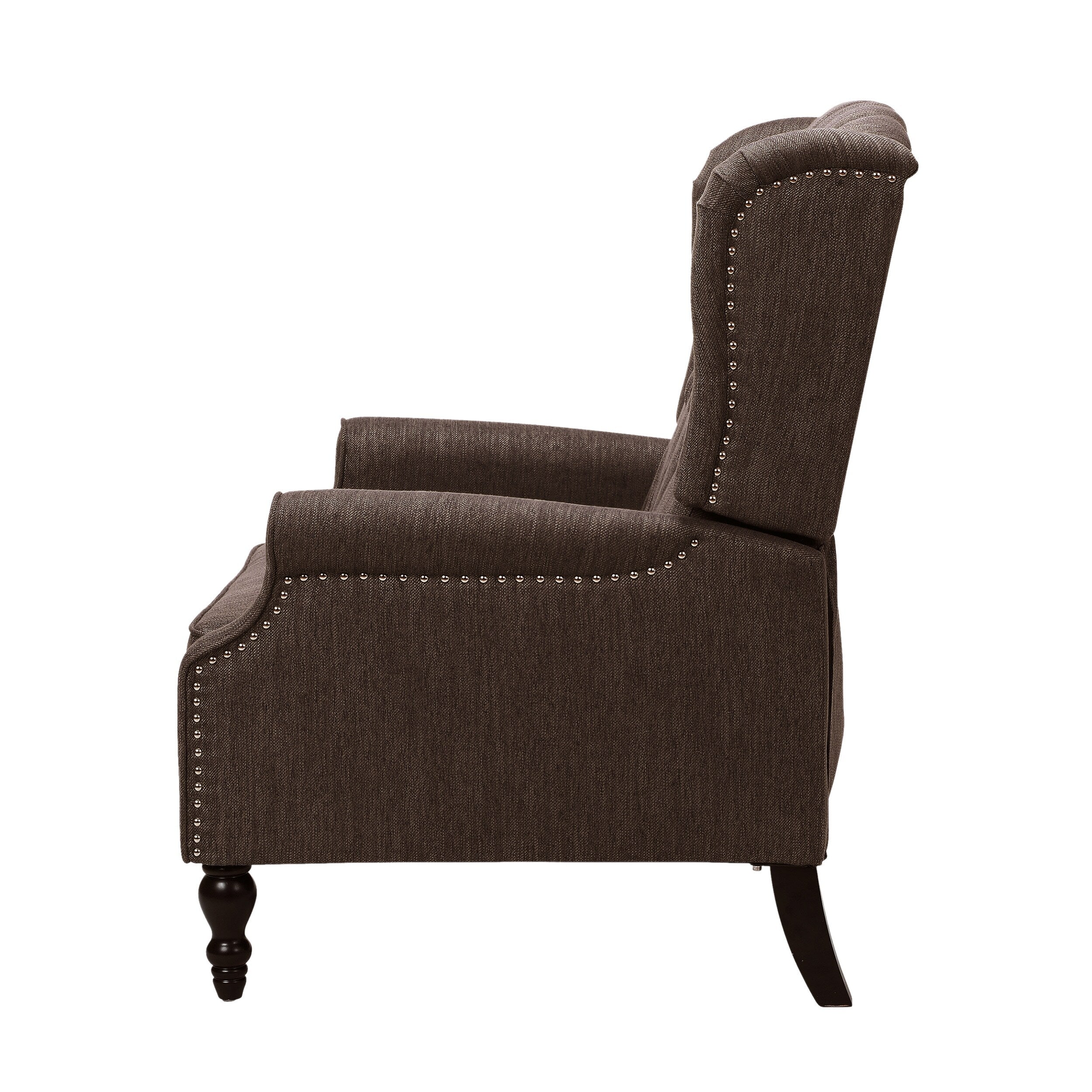 Fauteuil inclinable capitonné surdimensionné Apaloosa en tissu à oreilles par Christopher Knight Home