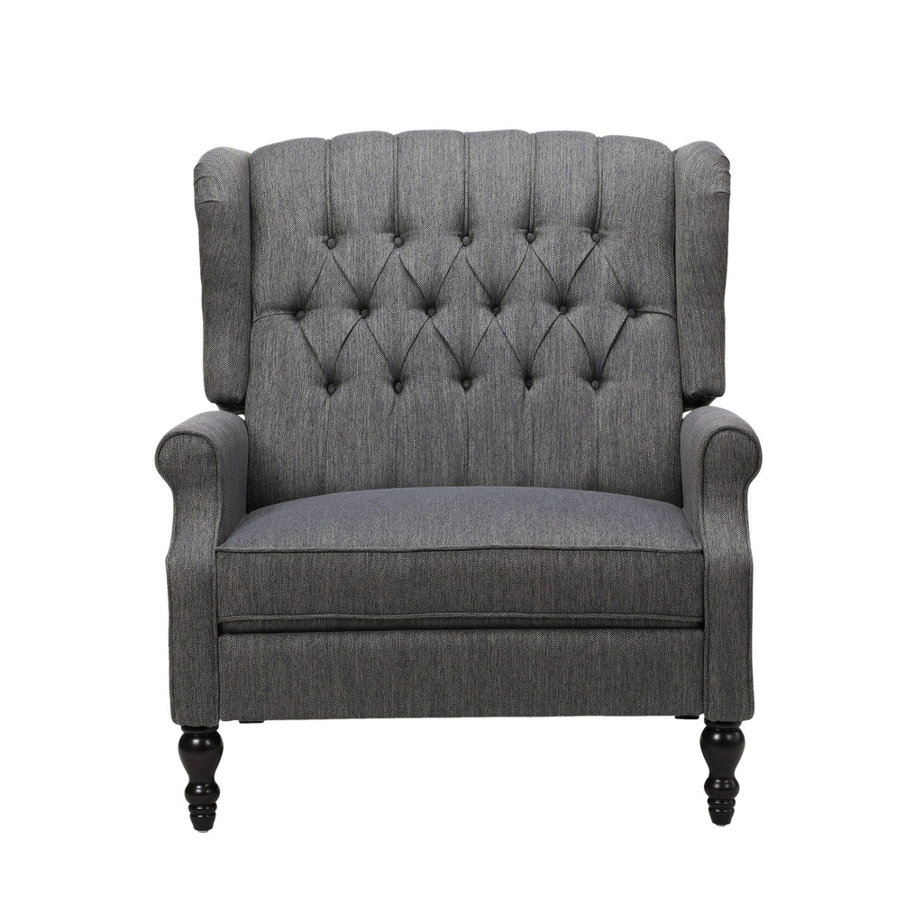 Fauteuil inclinable capitonné surdimensionné Apaloosa en tissu à oreilles par Christopher Knight Home