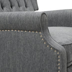 Fauteuil inclinable capitonné surdimensionné Apaloosa en tissu à oreilles par Christopher Knight Home