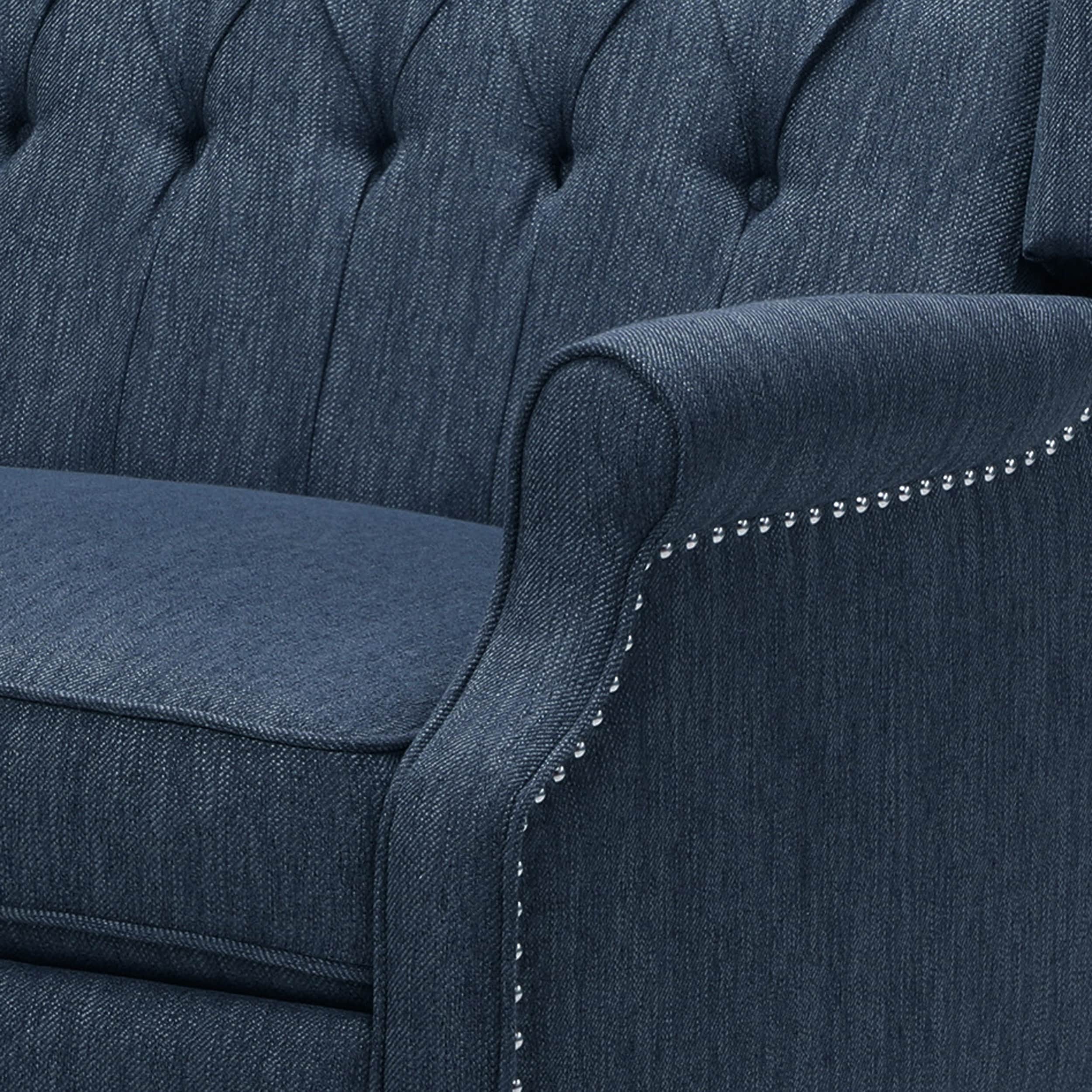 Fauteuil inclinable capitonné surdimensionné Apaloosa en tissu à oreilles par Christopher Knight Home