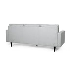 Canapé Apex, 3 places, 83 pouces, capitonné moderne, tissu gris clair