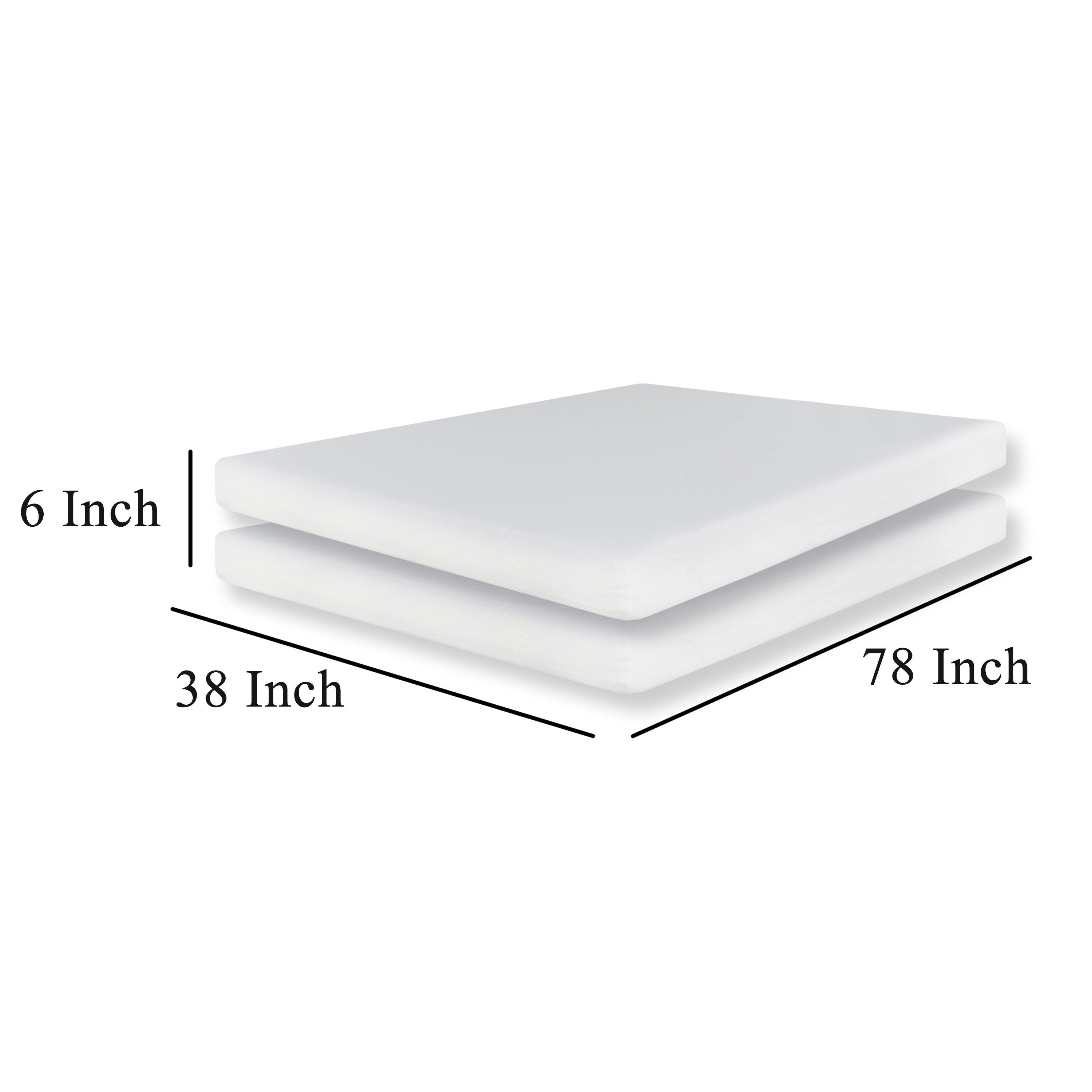Matelas Appu 15 cm pour lit simple, mousse à mémoire de forme et housse de protection Jacquard