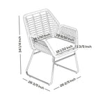 Ensemble de salon de jardin Arden 4 pièces en osier avec coussins