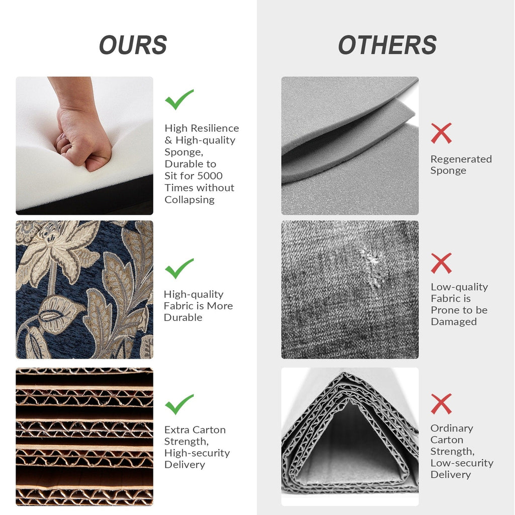 Fauteuil inclinable pivotant manuel Arlette Floral avec dossier capitonné, lot de 2