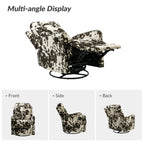 Fauteuil inclinable pivotant manuel Arlette Floral avec dossier capitonné, lot de 2