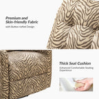 Fauteuil inclinable pivotant manuel Arlette Floral avec dossier capitonné, lot de 2