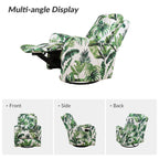 Fauteuil inclinable pivotant manuel Arlette Floral avec dossier capitonné, lot de 2