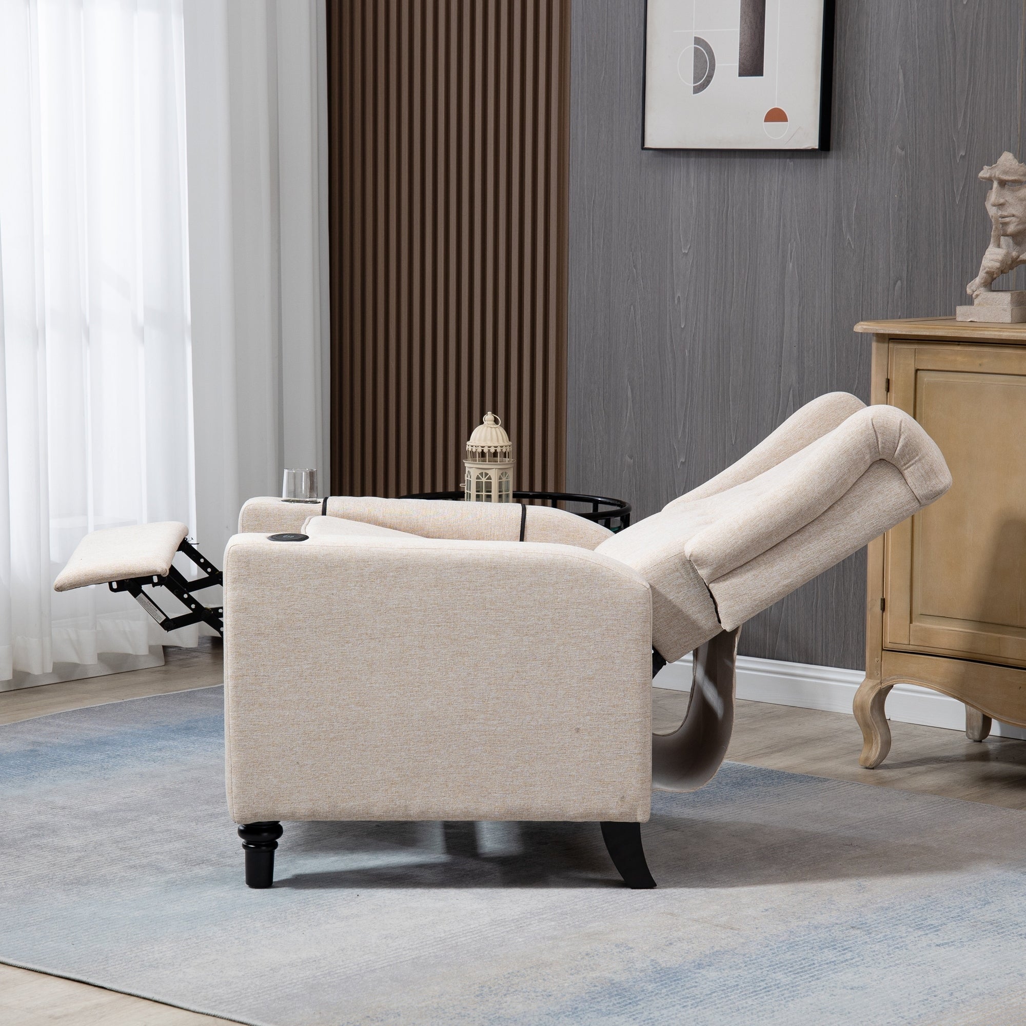 Fauteuil inclinable à bras poussants