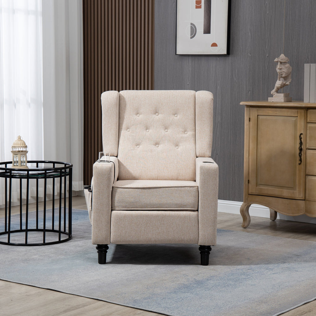 Fauteuil inclinable à bras poussants
