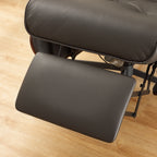 Fauteuil inclinable en cuir véritable Art Leon de style milieu du siècle moderne