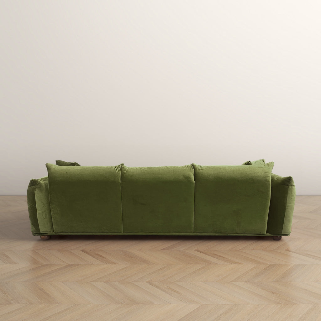 Canapé Arten de luxe en velours et boucle moderne du milieu du siècle