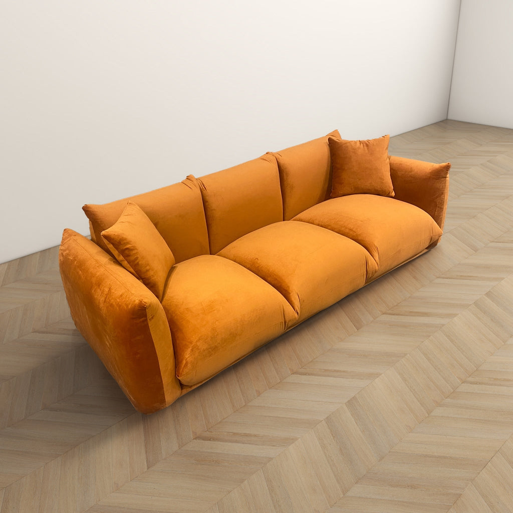 Canapé Arten de luxe en velours et boucle moderne du milieu du siècle